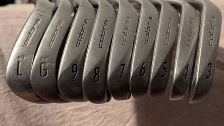 Cobra King Cobra II Oversize RH Iron Set 3-9 GW LW Stiff Steel Shafts