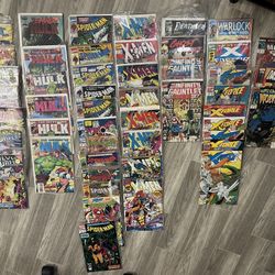 LOT OF 49 COMICS SPIDER-MAN HULK X-MAN C-FORCE & others