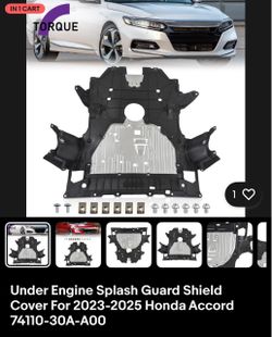 Under Engine Splash Guard Shield Cover For 2023-2025 Honda Accord
