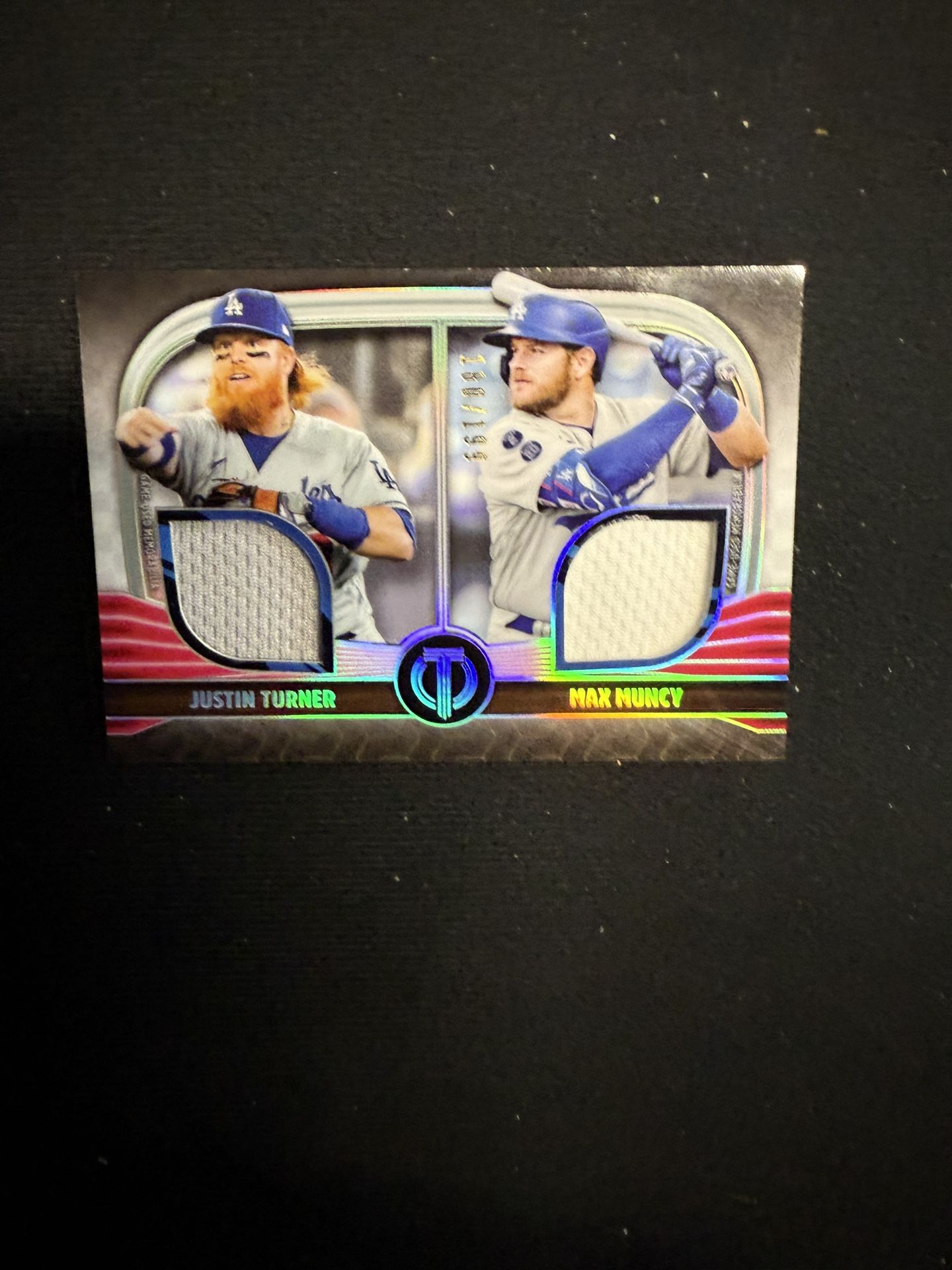 2022 Topps Tribute - Dual Relics 2 Player Max Muncy, Justin Turner #DR2-TM /199