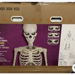12' Tall Skeleton LCD Eyes Halloween Prop - 21SV22082 Home Accents Holiday