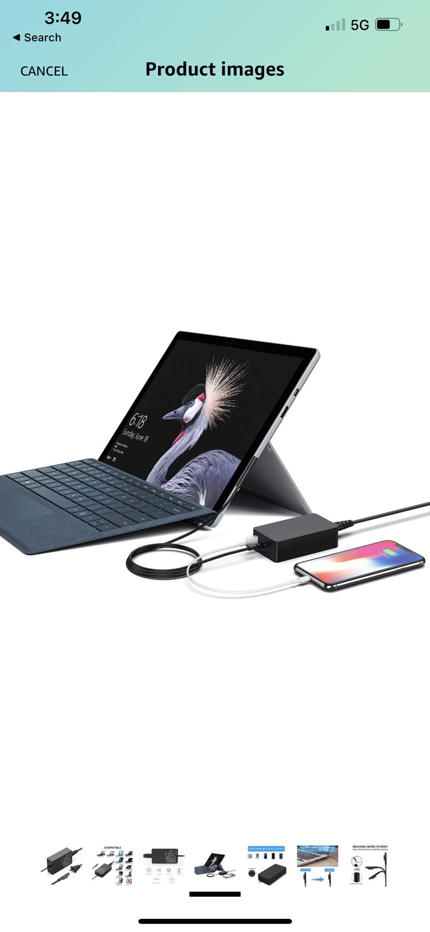 Surface Tablet Charger 