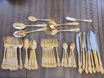 Gold flatware silverware OBO