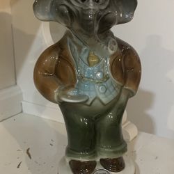 Vintage BEAM 100 Month Old Empty Kentucky Bourbon Whiskey Eleohant Bottle  Decanter Collector 