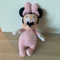 Disney Parks Babies Baby Minnie Mouse Pink Stuffed Plush