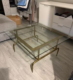Glass coffee table