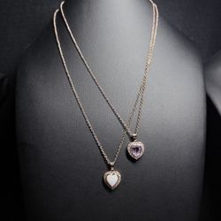 Fashion jewelry Rose gold plated necklace & heart  18”-20”