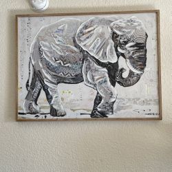 Elephant On Canvas 