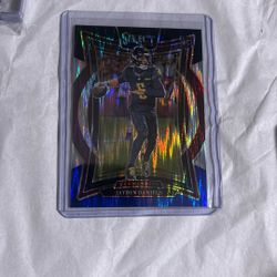 Jayden Daniels 2024 Panini Select Rookie - Red & Blue Shock Prizm RC #26