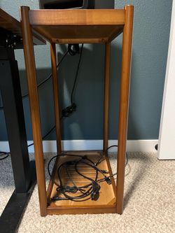 Modern Solid Wood Shelf End Table x 2