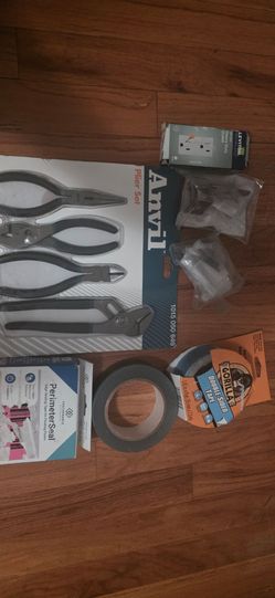 Anvil Plier Set with Leviton Outlet and Gorilla Tape lot of 7