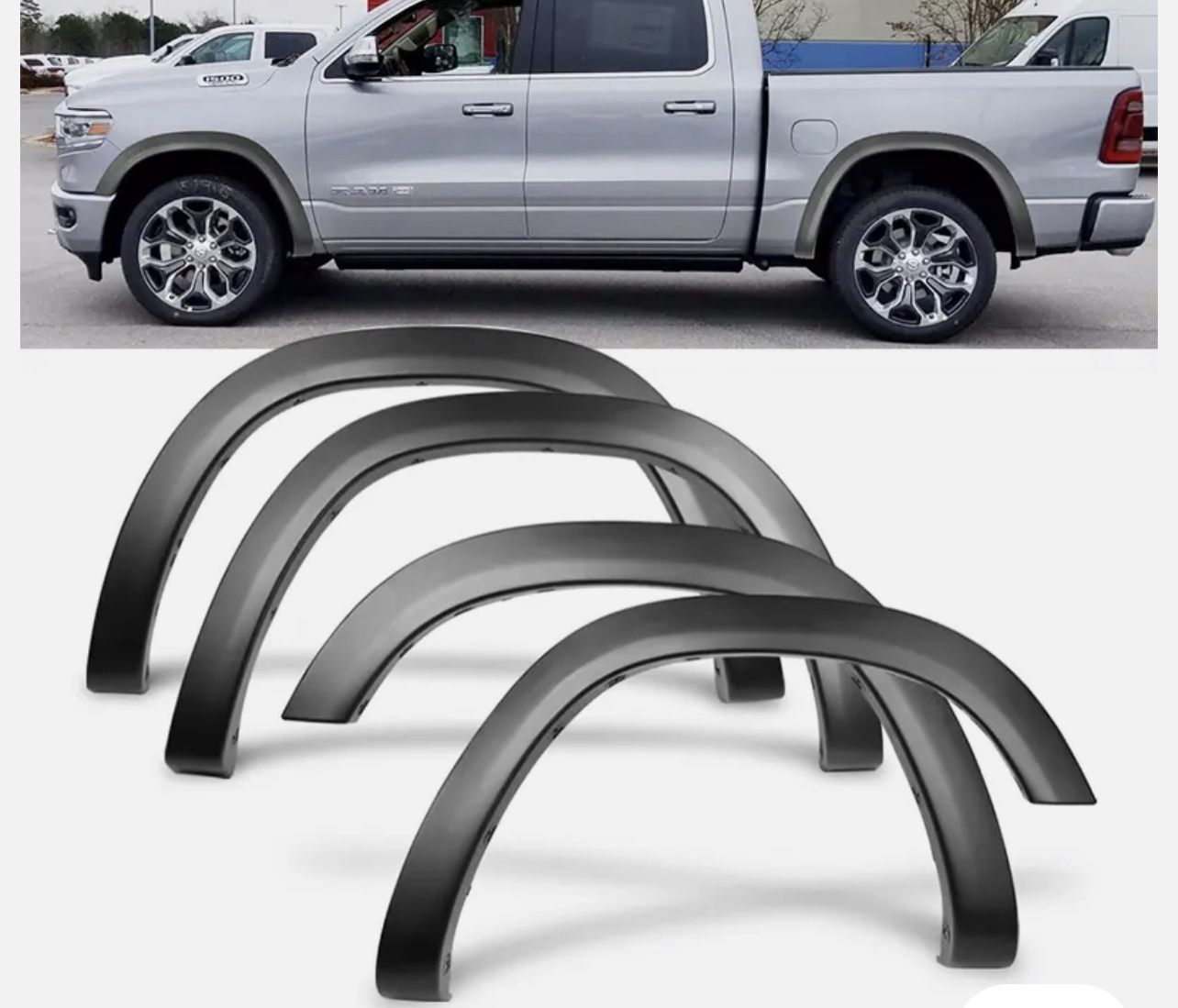 19-23 Dodge Ram 1500 OE Factory Style Textured Black Fender Flares 4PCS