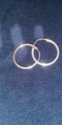 Sterling hoop earrings