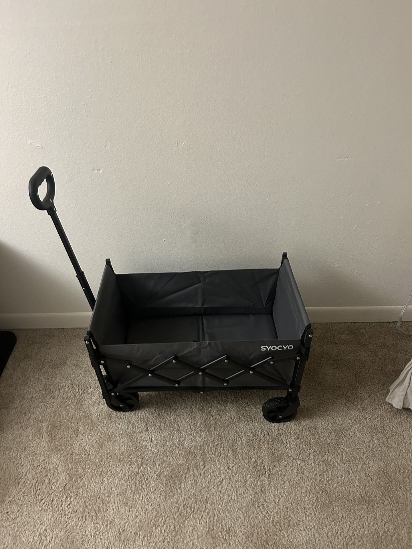 Collapsible Wagon Cart 220lbs Beach Foldable Wagon Lightweight & Portable Folding