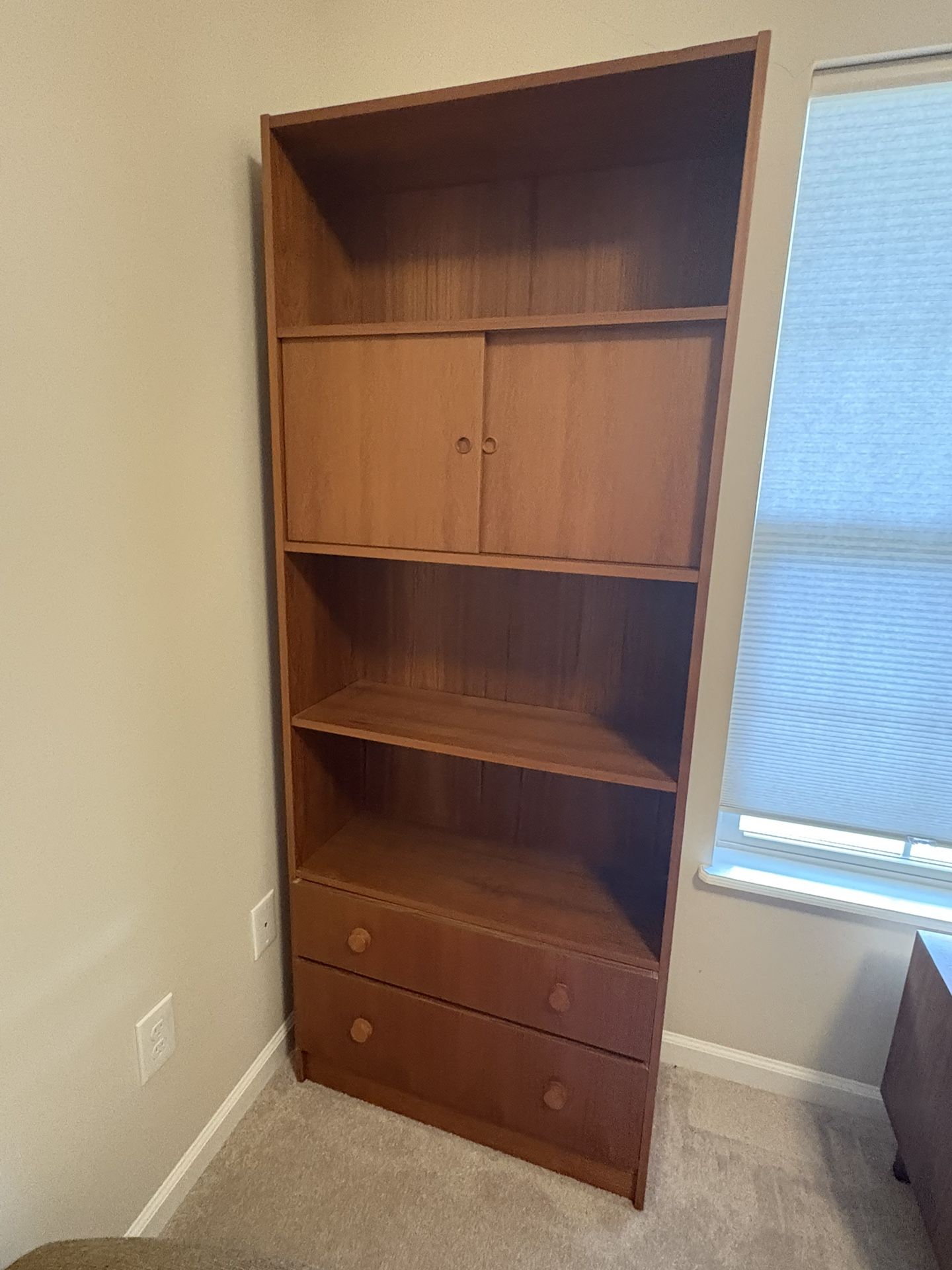 Bookshelf & End Table Set – Matching Wood Finish