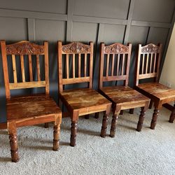 wooden chairs