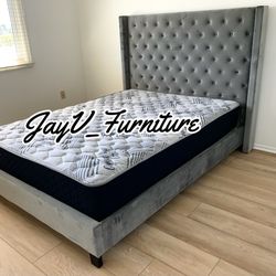 New Queen Bed Frame With Mattress 