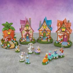 13-pc Disney Spring Village Set with Lights Music and Train New in Box. 