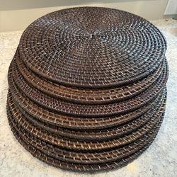 Set Of 8 Woven Chargers