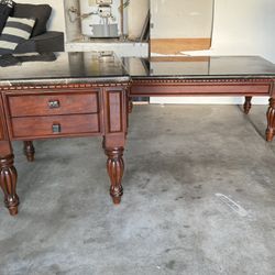 Marble And Wood Coffee Table Set $200 OBO