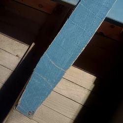 real broken wood plank from a real wood river skiff boat.