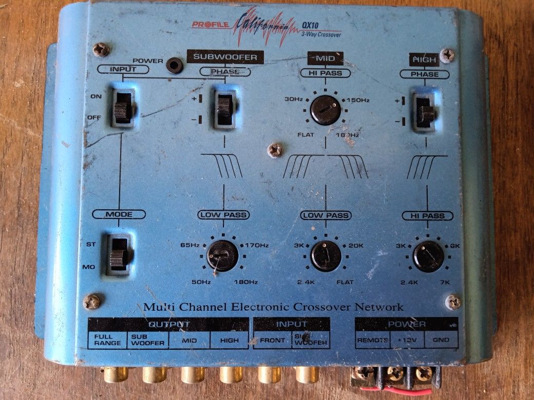 Profile California Electronic Crossover Amplifier 3-Way Gain Control Multi Chan