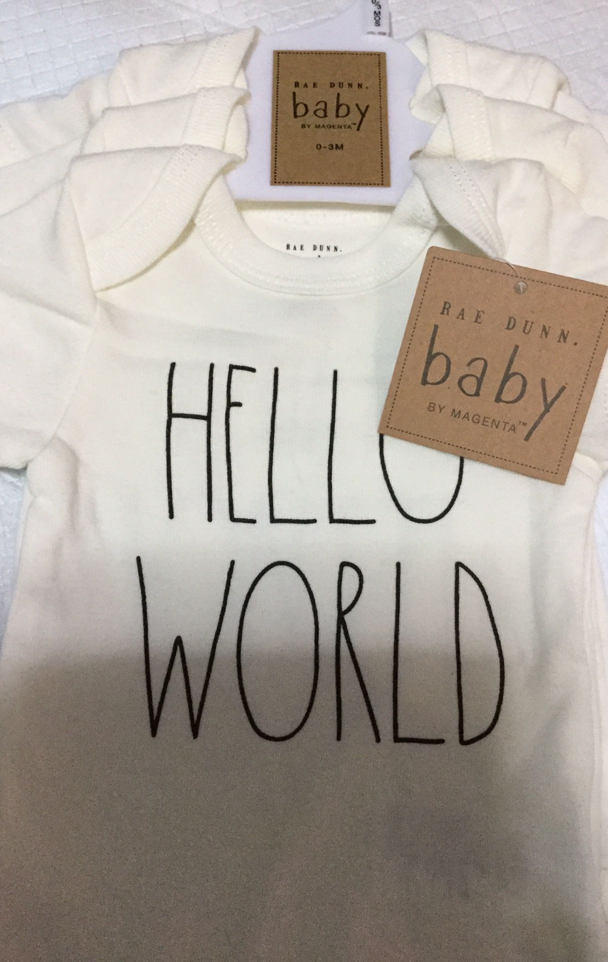 New Rae Dunn baby onesie set
