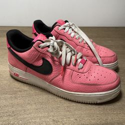 Nike Air Force 1 Low Pink Black White Sneakers Men's US 9