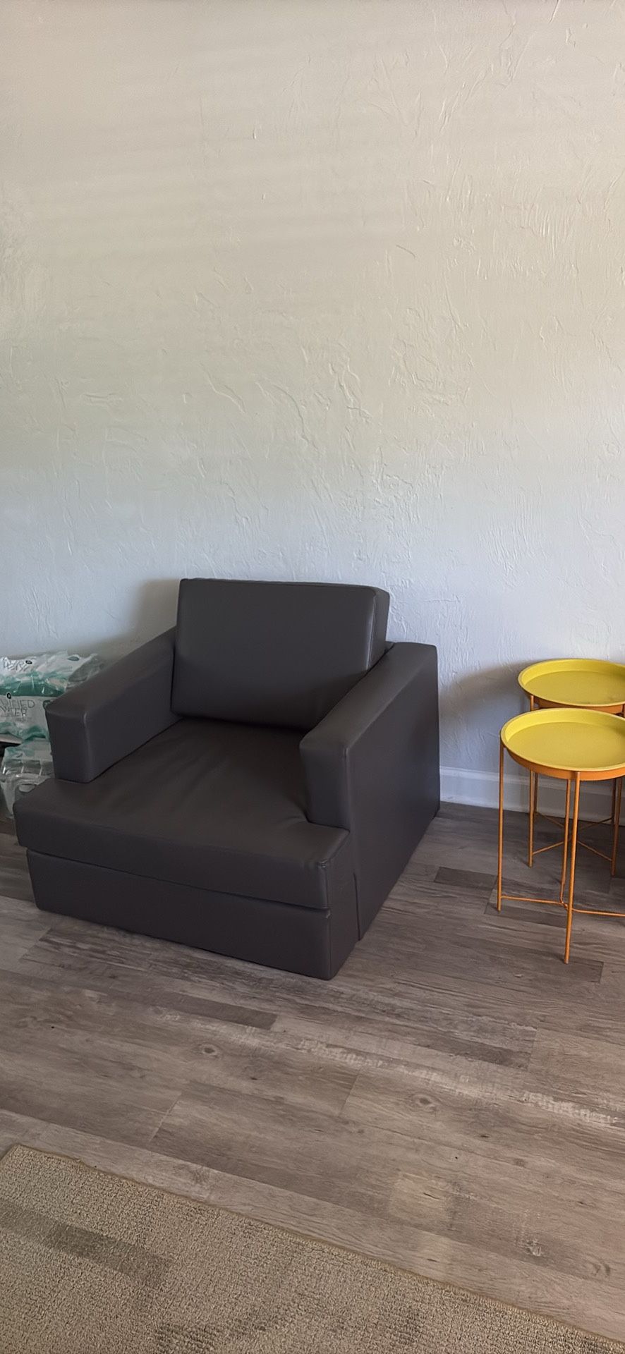NEW Brown Leather Sofa Chair