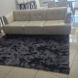 Modern Cream Leather Sofa – Clean & Stylish Set