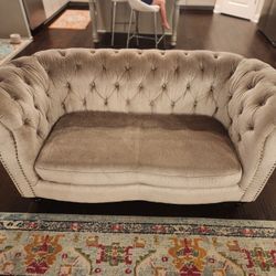 Tufted Love Seat, Club Chair And Sofa