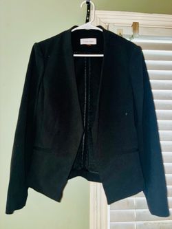 Calvin Klein Black Open Front Blazer