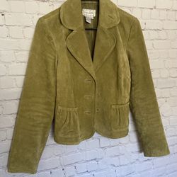 Live A Little Green Leather Jacket 