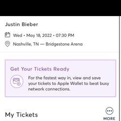 Justin Bieber Tickets Section 114 Row LL Lexus Lounge 