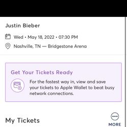 Justin Bieber Tickets Section 114 Row LL Lexus Lounge 