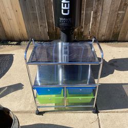 Rolling Storage Cart With Drawers Approx 25x30x14.5