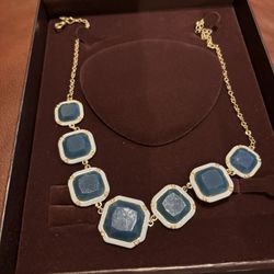 Elegant Blue and Gold Bracelet