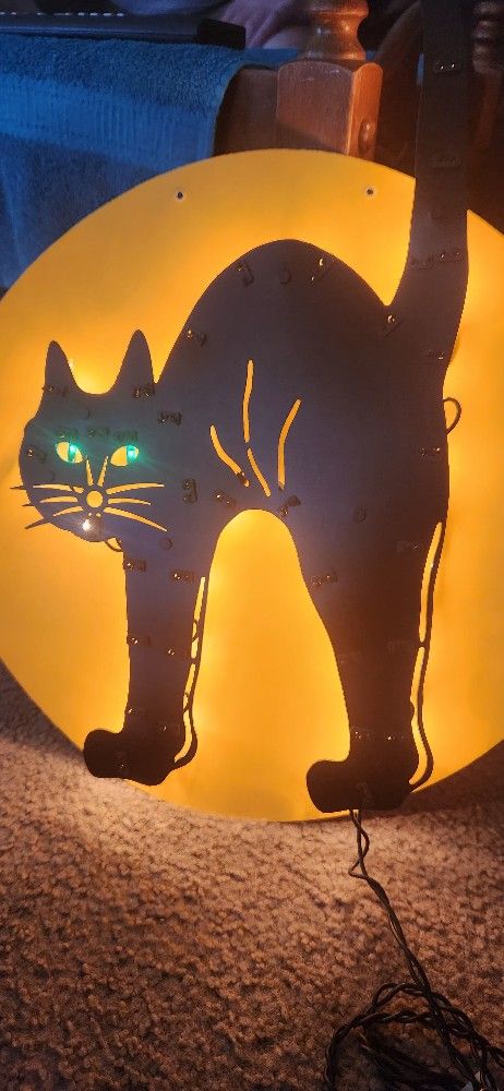 18" Glowing Moon Window Sculpture