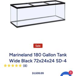 Fish Tank (Aquarium) 180 gallons 