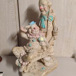 The Clown Figurine, 1981 Made of a cast plaster , OBO.