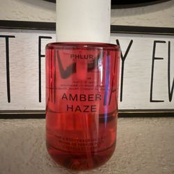 PHLUR Amber Haze Body Mist, 8 Fl Oz - Hair and Body Perfume for Women, Amber & Vanilla Body Spray with Saffron, Jasmine and Musk Fragrance