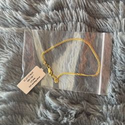 7 Inch 1.9mm Flat Cuban Bracelet 14k Gold Dipped Solid 925 Sterling Silver 