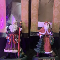 Set of 2 - Santa's of the World "Grandeur Noel" Italy and Russia Santa Figurines  Local Pickup Preferred - Austin, Texas 78753 - Near IH 35 and Parmer