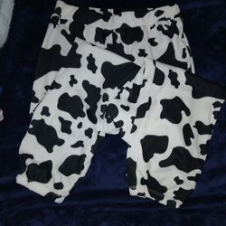 Cow Print Long Shein Pants