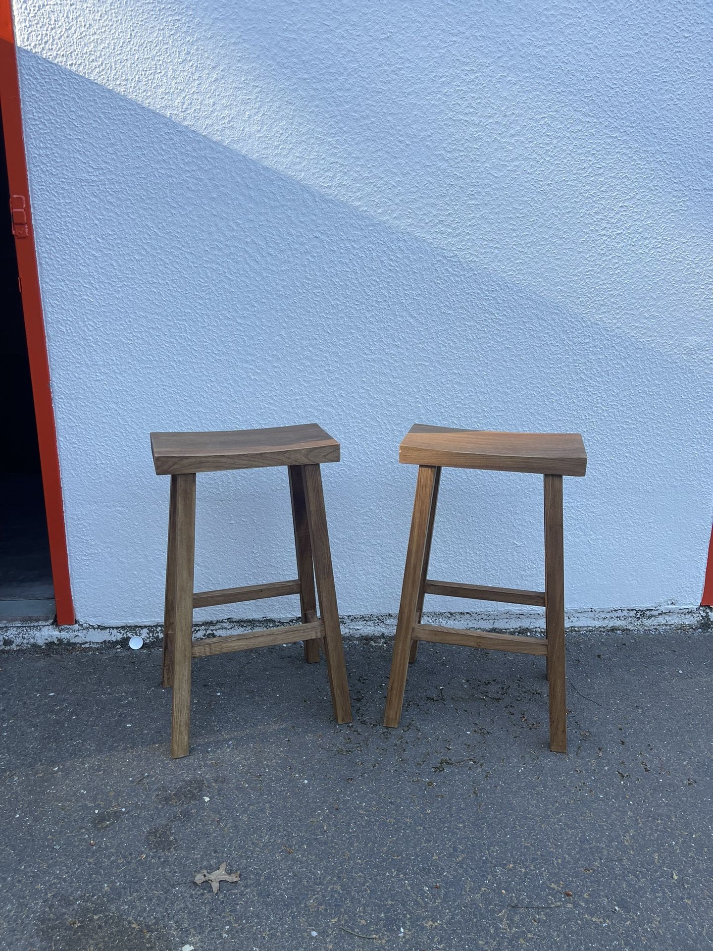 Two Wooden Bar Stools