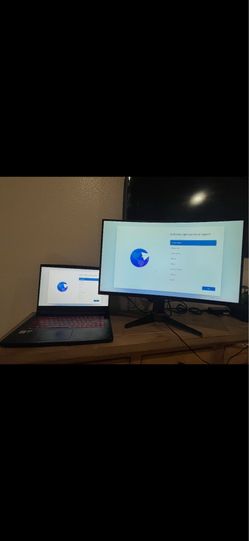 Gaming Laptop + External Monitor Setup – Ready to Use!