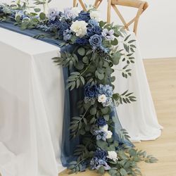 MISSPIN 9FT Eucalyptus and Willow Leaf Garland,Artificial Flowers Fake Flower Peony Rose Vine Greenery Decorative Wall Hanging Plant for Wedding Arch 