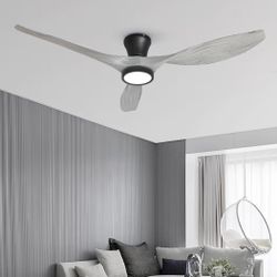 New In Box! Taloya 52” Indoor/Outdoor Ceiling Fan Slight And Remote (Blades R White W/Blk Runs) $65 (#958)