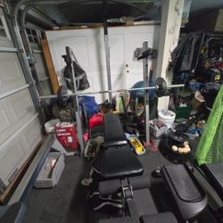 Home Gym Workout Bench Lap Pulldown Smith Machine Nautilus Olympic Bar