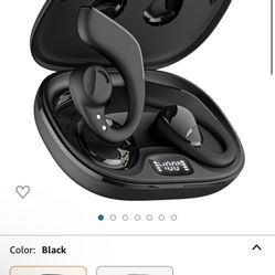 Open Ear Headphones Wireless Bluetooth 5.3, Open Ear Earbuds with Dual 16.2mm Dynamic Drivers 60 Hours Playtime Waterproof Sport Earbuds Compatible wi